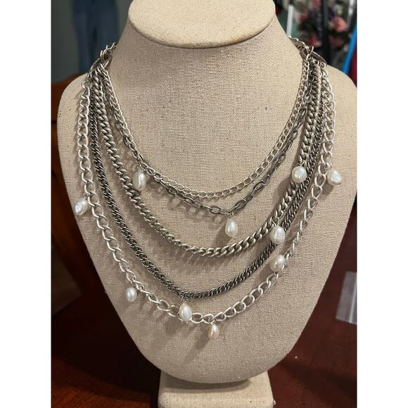 Stella & Dot Avery Fresh Water Pearl Necklace Vintage Feminine Elegant Boho - Picture 1 of 6